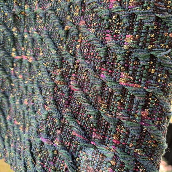 Leur logette tweed green and multicolor Malhia Kent irregular mini skirt US 0 xs - Picture 2 of 10